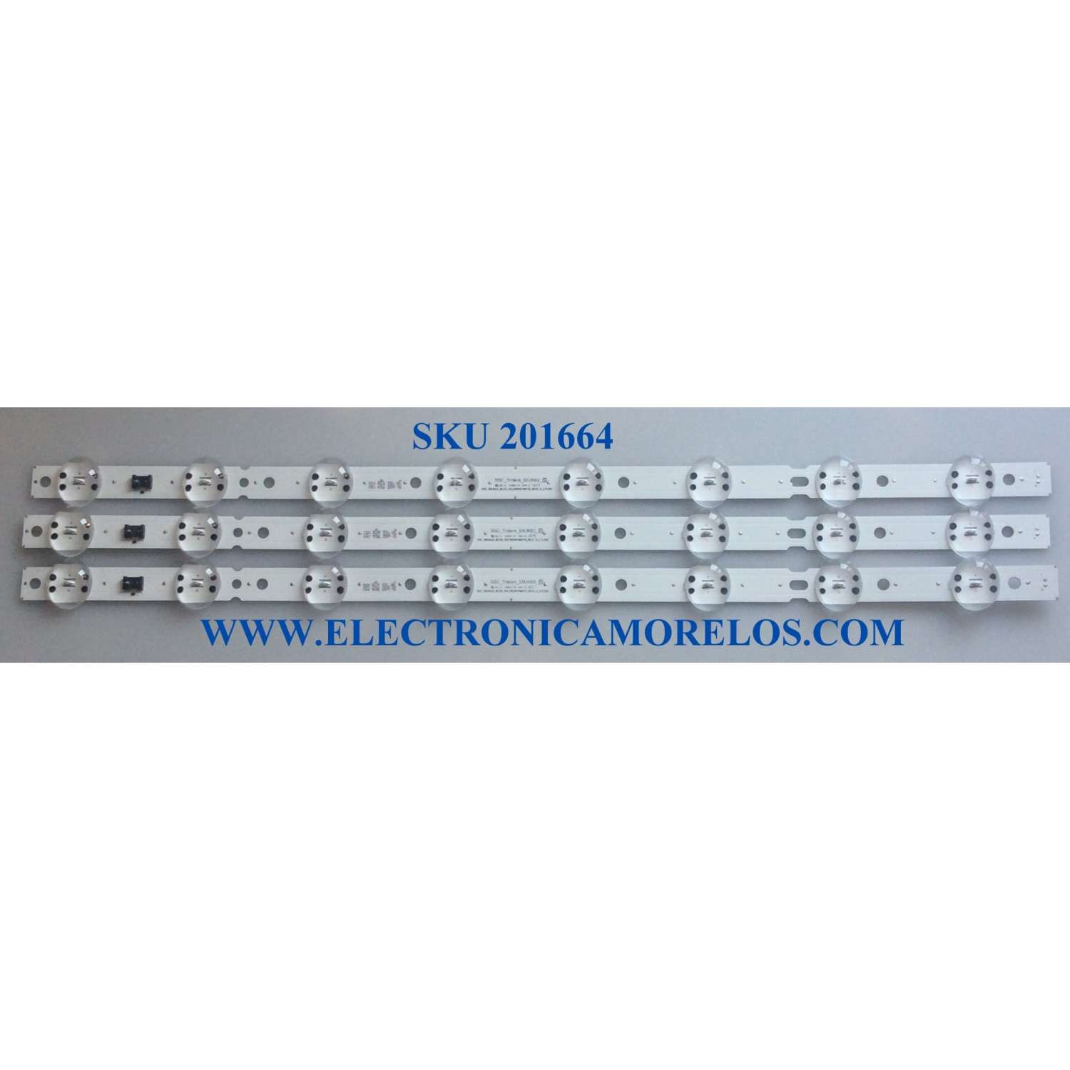KIT DE LEDS PARA TV LG ORIGINAL 3 PIEZAS / NUMERO DE PARTE EAV63992901 / SSC_TRIDENT_55UK63 / SSC_55UK63_8LED_SVL550AS48AT5_REV1.0_171201 / SVL550AS48AT5 / 171201 / PANEL NC550DGG / MODELOS 55UK6300PUE / 55UK6300PU / 55UK6200PU / 55UN7000PU / 55UN7100PU